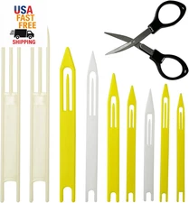 Fishing Net Repair Needle Kit: 9Pcs Fish Cast Net Shuttles for Weaving and Sewin