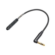 1Feet Right Angle 1/4 6.35 TRS Male to Female Stereo Audio Cable,6.35MM TRS M...