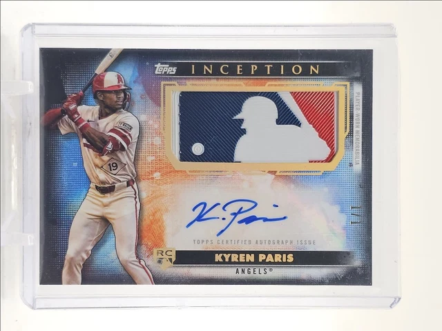Kyren Paris 2024 Topps Inception RPA Rookie Patch MLB Logo RC Auto 1/1 Q3562