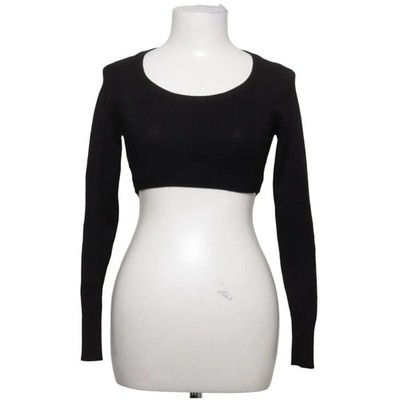 Mango Casual Sportswear, Crop Top, Größe: S, Schwarz, Polyamid/Viskose #I2Z