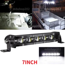 7 inch LED Marine Spreader Deck/Mast Work lights Fit boat Flood Light Bar White