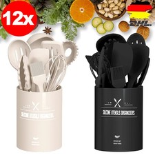 12tlg Küchenhelfer Utensilien Set Silikon Küchenutensilien Kochgeschirr Besteck