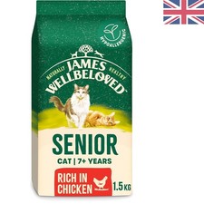 1.5kg Chicken Dry Food for Senior Cats with Skin & Heart Support 11.93 per kilo