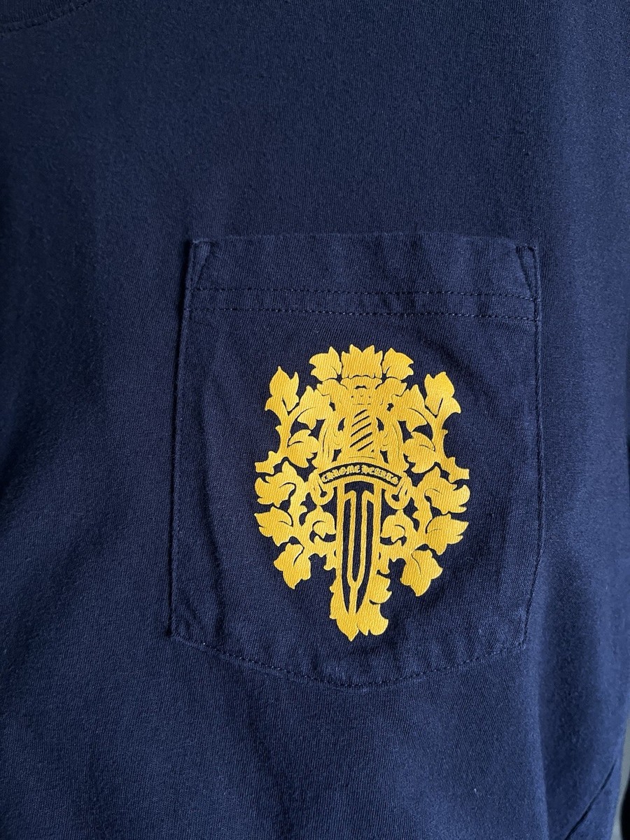 Chrome Hearts V89 Dagger Floral Longsleeve Navy Blue - Size Large