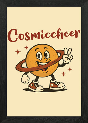 Cosmiccheer Cartoon Planet Characte Framed Wall Art Poster Canvas Print Picture