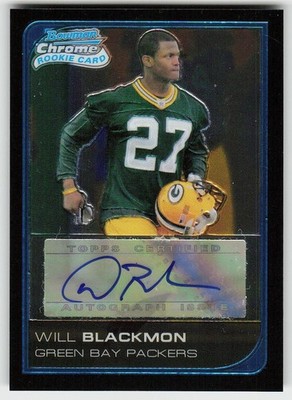2006 Bowman Chrome #233 Will Blackmon FOOTBALL Green Bay Packers