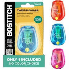 Twist n Sharp Manual Pencil Sharpener for Assorted Colors Colored Pencils 1