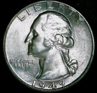 1949-D Washington Quarter - 90% Silver - Free Shipping!