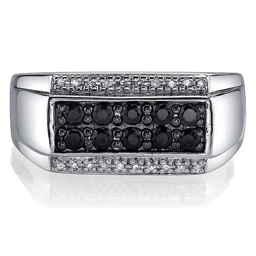 Rhodium Plated Sapphire Jewelry for Men