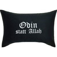Odin Statt Allah Kissen 40X60Cm, Wikinger Gott, Vikings, Valhalla, Schwarz