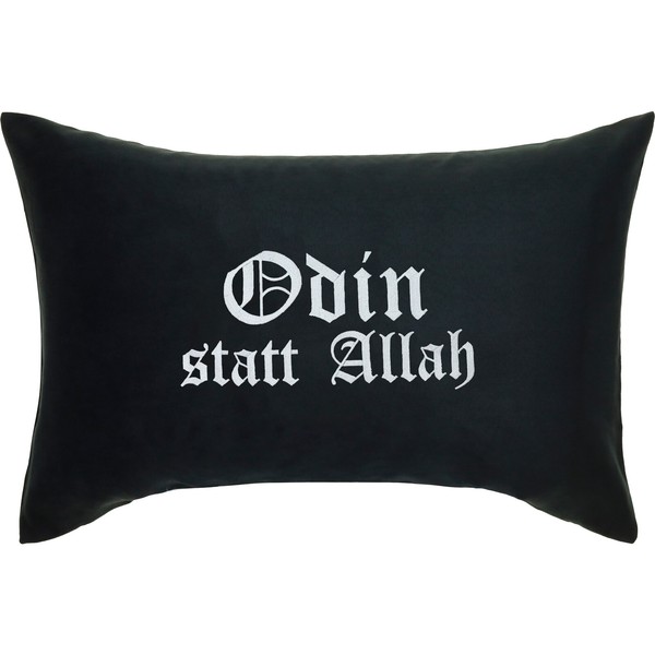 Odin Statt Allah Kissen 40X60Cm, Wikinger Gott, Vikings, Valhalla, Schwarz-image