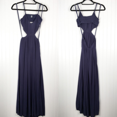 plus size denim maxi dress Navy Blue Long Mermaid Prom Dress with Glitter Navy / 18