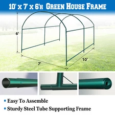 Multi-size Large Walk-in Greenhouse Replacement Steel Frame Powder Coated Arch