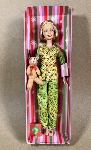 Barbie Christmas Morning Doll Wearing Pajamas Reindeer, 2006 Mattel #J0550 NEW! - Picture 3 of 9