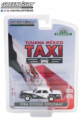 Greenlight Hobby Exclusive Tijuana Mexico Taxi 1984 Dodge Diplomat 30200 