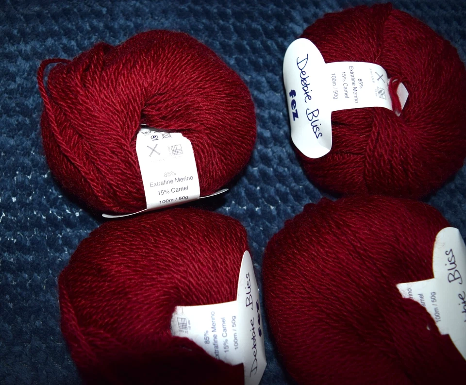 Лот из 4 Debbie Bliss «Fez» 85% экстра тонкий меринос 15% верблюд цвет 20519 фиолетовый - Изображение 2 из 4