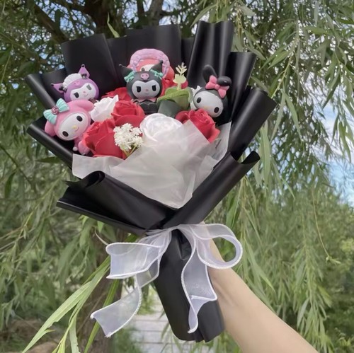 Kawaii Hello Kitty Sanrio Artificial Flower Bouquet Christmas Gift Valentine's - Picture 23 of 38