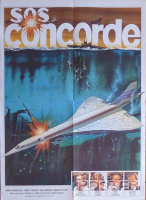 CONCORDE AFFAIR - AIR PLANE / SCUBA DIVER / FLIGHT- ORIGINAL FRENCH MOVIE POSTER