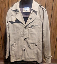 Westwind jacket overcoat tan brown medium button up