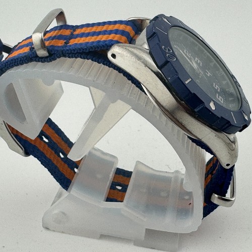 Orologio US Polo Assn Quarzo Donna Argento Blu Lunetta Girevole Analogico Batteria Nuova - Foto 3 di 6