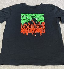 Adidas Basketball T Shirt Youth Kids Boys Small Black