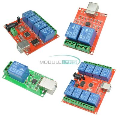 1/2/4/8 Ch 5V 10V USB Relay Programmable Computer Control Relay For Smart Home M