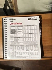 2022 Tax Year Quickfinder Form 1040  by Thompson Reuters (Tax Prep Handbook)