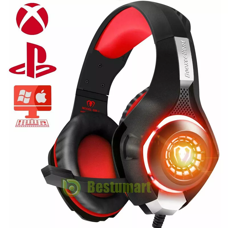 Headphone Headset Gamer Com ou Sem LED para PS4 Xbox one Pc