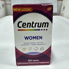 Centrum Women Supports Energy, Immunity, Metabolism (120ct/120days) Exp 08/2024