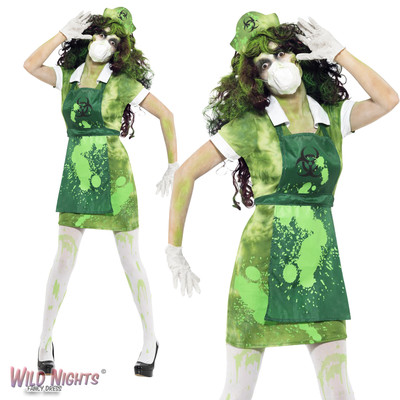 Biohazard Female Costume Green Adult Biohazard Female Costume Green Adult