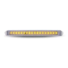Chrome Auxiliary Stop, Turn & Tail LED Light Strip - Amber (12 Diodes)