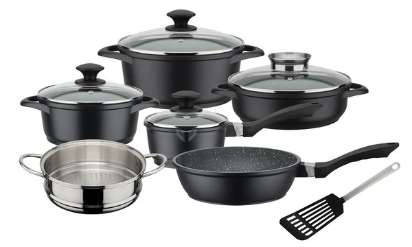 Gsw Kochtopf-Set 10Tlg Gourmet Granit Induktion Antihaft TöPfe BräTer Pfanne-image
