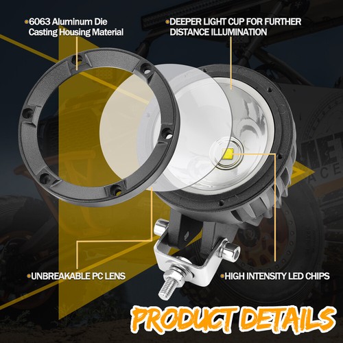2.6/3/3.5/4/6.8" Inch Car LED Work Light Pods Spot Offroad SUV Driving Fog Lamp - Picture 91 of 155