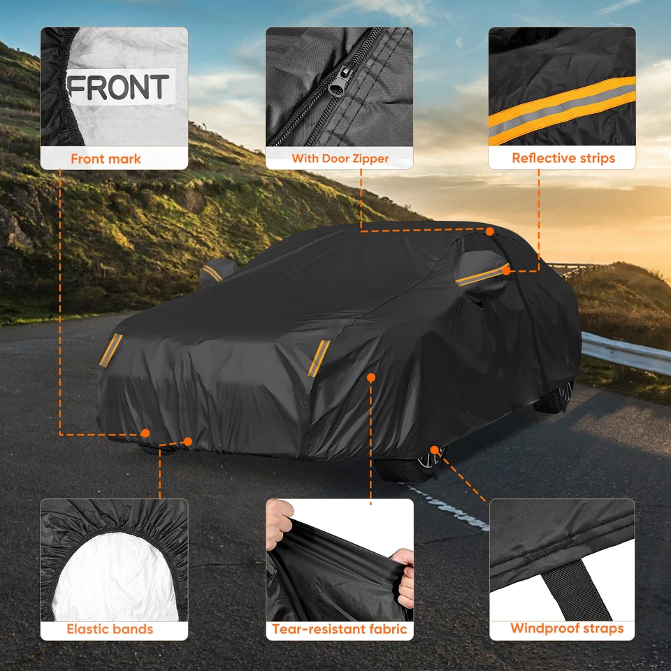 Cubierta de coche completa XXL sedán almacenamiento impermeable protección UV para Mercedes-Benz Clase S Foto 3 de 4