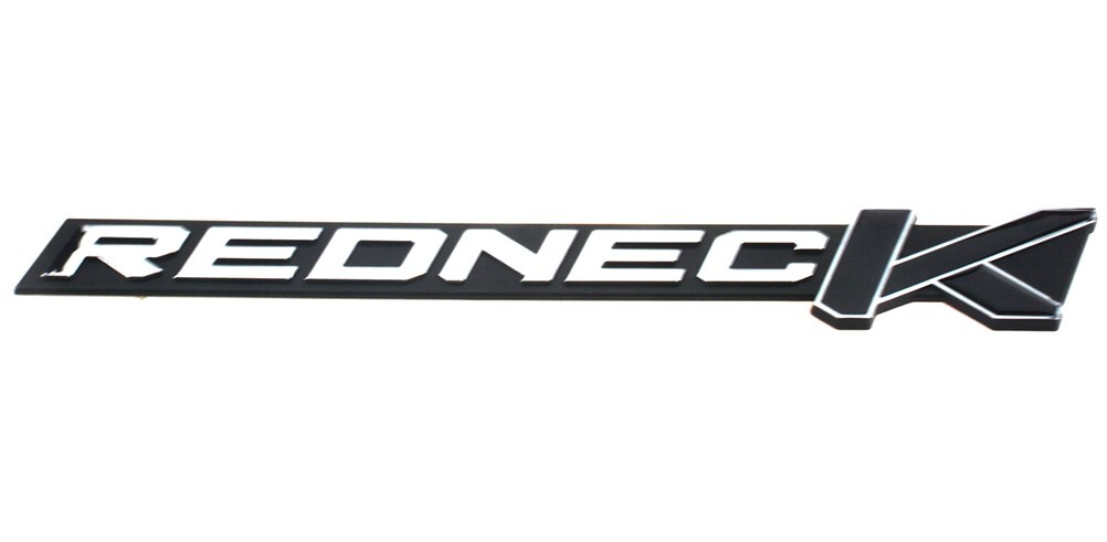 2x 10 Inch NEW REDNECK EDITION EMBLEM Badges 3D Sticker Nameplate Chrome Black