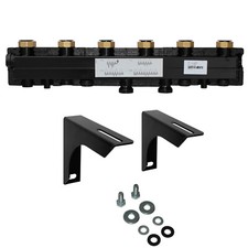 Environ Verteilerbalken DN25 für 3 Pumpengruppen 125mm Pumpengruppen + Halterung