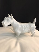 meissen porcelain white dog figurine
