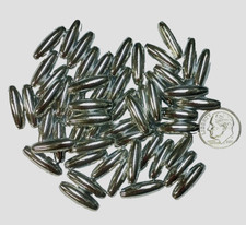 Silver Metallic fishing lure rigs 19mm spaghetti Craft Beads 200pc