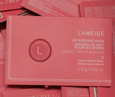 LOT OF 20 LANEIGE LIP SLEEPING MASK BERRY SAMPLES 0.8G/0.02OZ*20