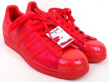 adidas superstar glossy toe red