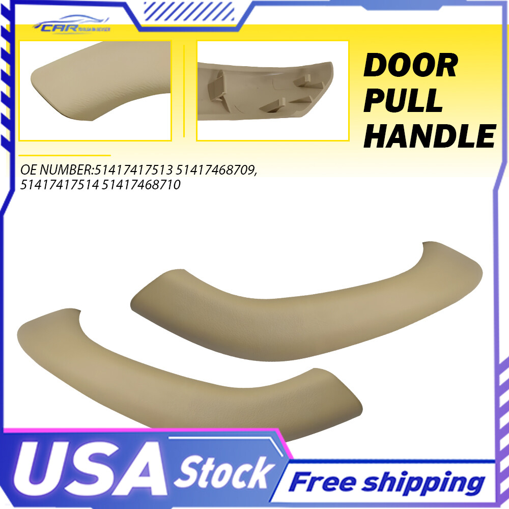 For BMW X1 X2 F48 F39 F49 2016-2020 Pair Beige Inner Door Pull Handle Trim Cover