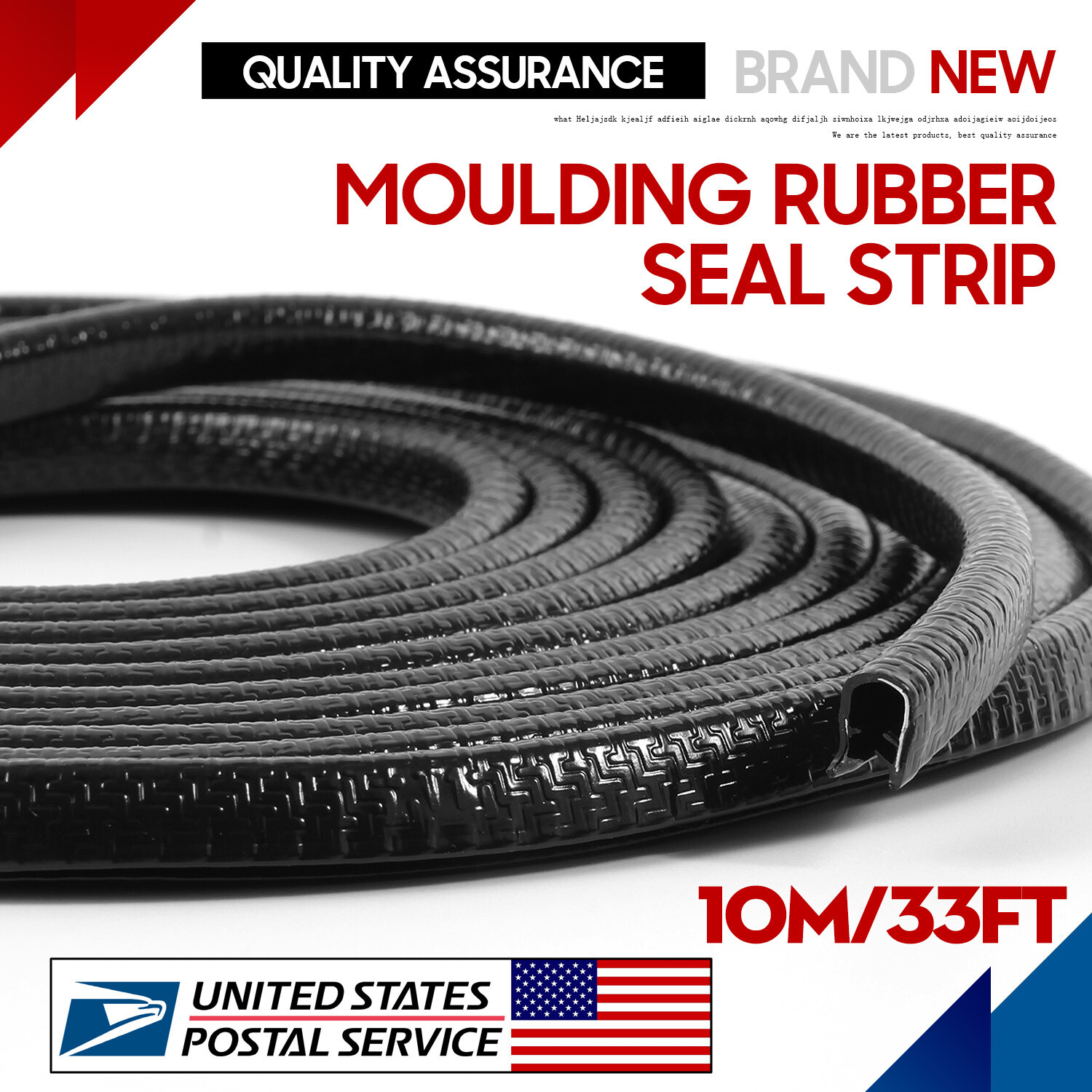 32Feet Car Rubber Seal Trim Molding Strip Door Edge Lock Protector All Weather