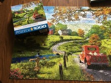 puzzle 1000 pieces. Eurographics. Country Drive. 19 x 26.5 in. Complete