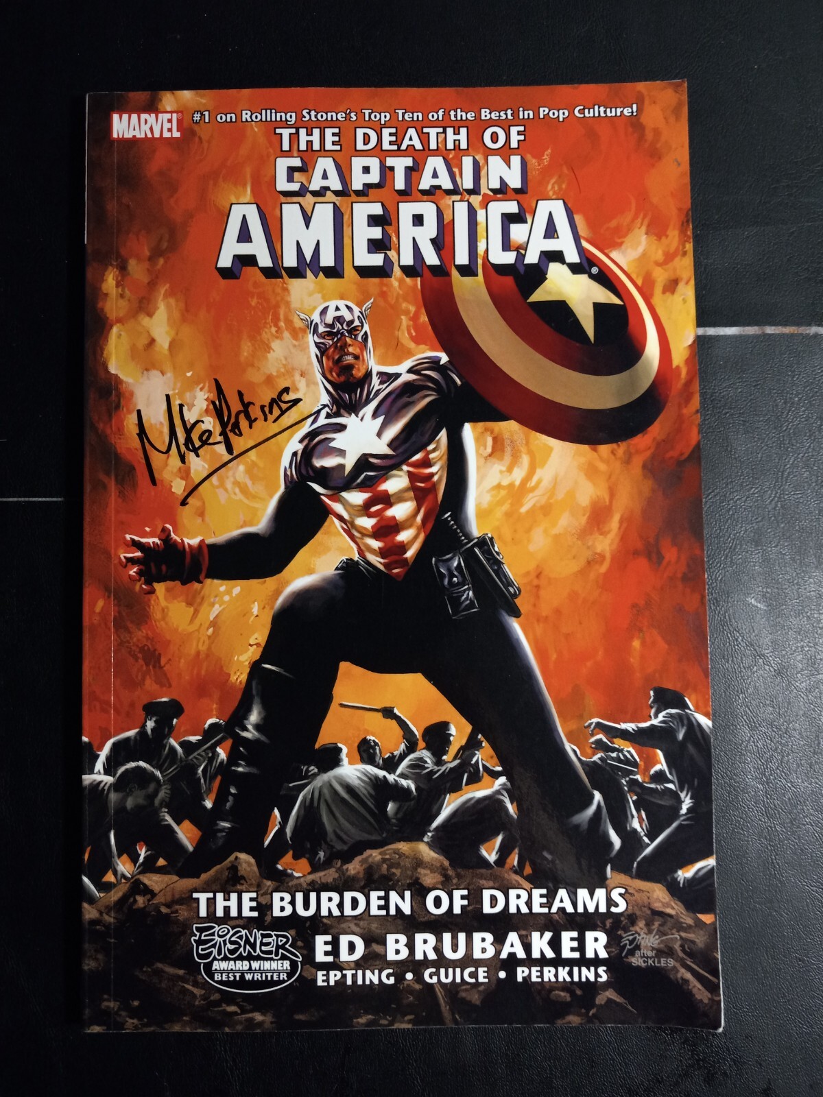 The Death Of Captain America Vol 2 Signed Mike Perkins Trade Paperback