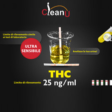 CleanU - Test Antidroga per Urine - Rilevamento Cannabis T-H-C Ultra Sensibile