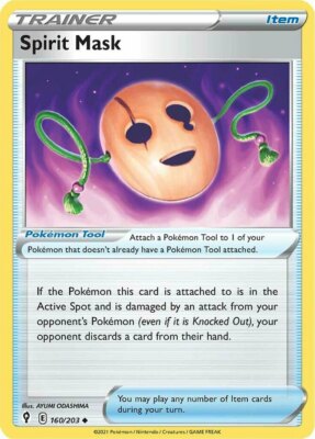 Spirit Mask - 160/203 - Uncommon x1 - NM-Mint - SWSH Evolving Skies