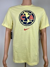 Camiseta Nike Soccer Club America Evergreen Crest amarilla para hombre talla M