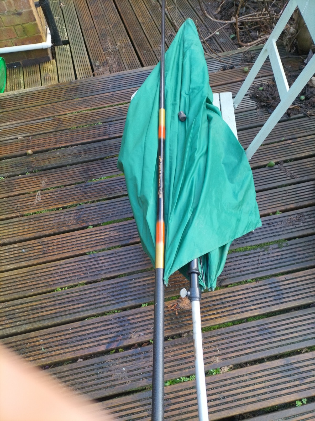 Fox Fishing Brolly Umbrella And Dinsmore Net Handle Fishing Joblot eBay