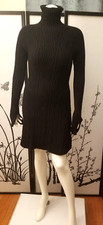 ZARA Knit Turtleneck Sweater Dress 5536/134 Black Size L