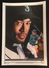 2022 Topps Ichiro Suzuki #1 Game within the Game Paul Jennis Art 10x14 Print